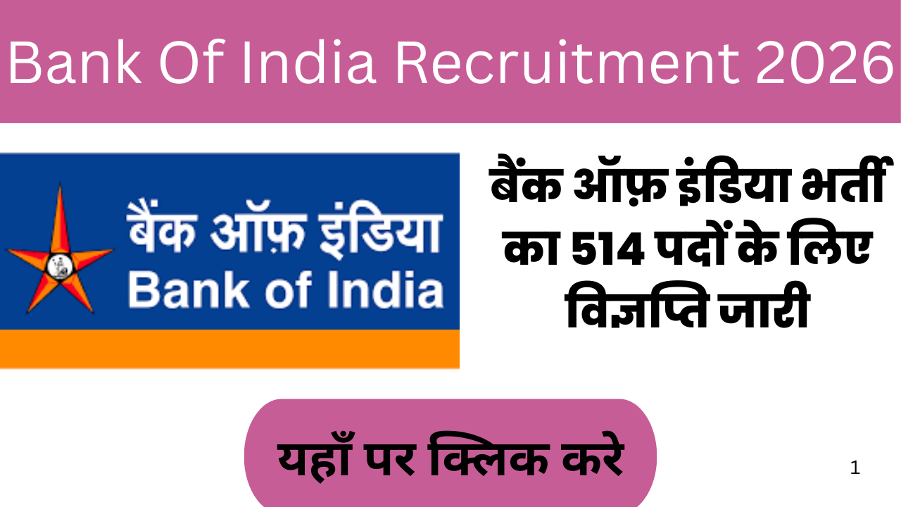 Bank Of India Recruitment 2026
