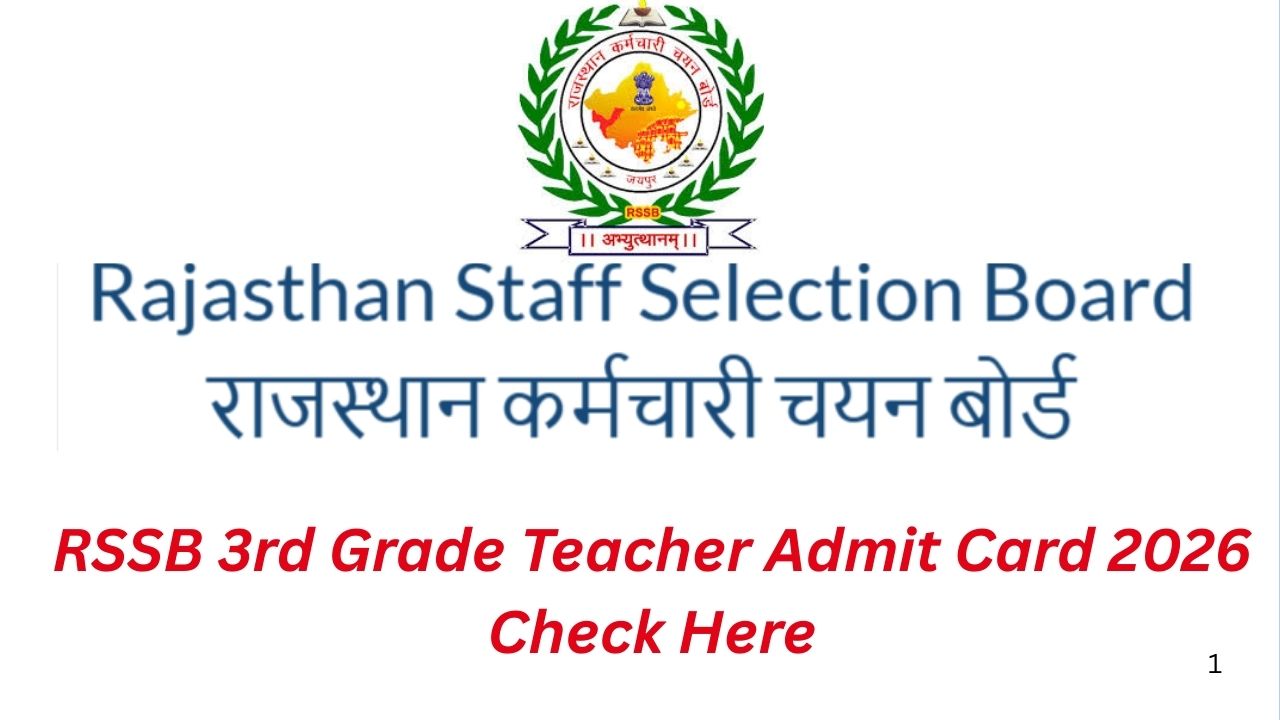 Rajasthan 3rd Grade Teacher Admit Card 2026